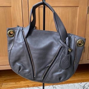 Gray pebbles leather Yany handbag